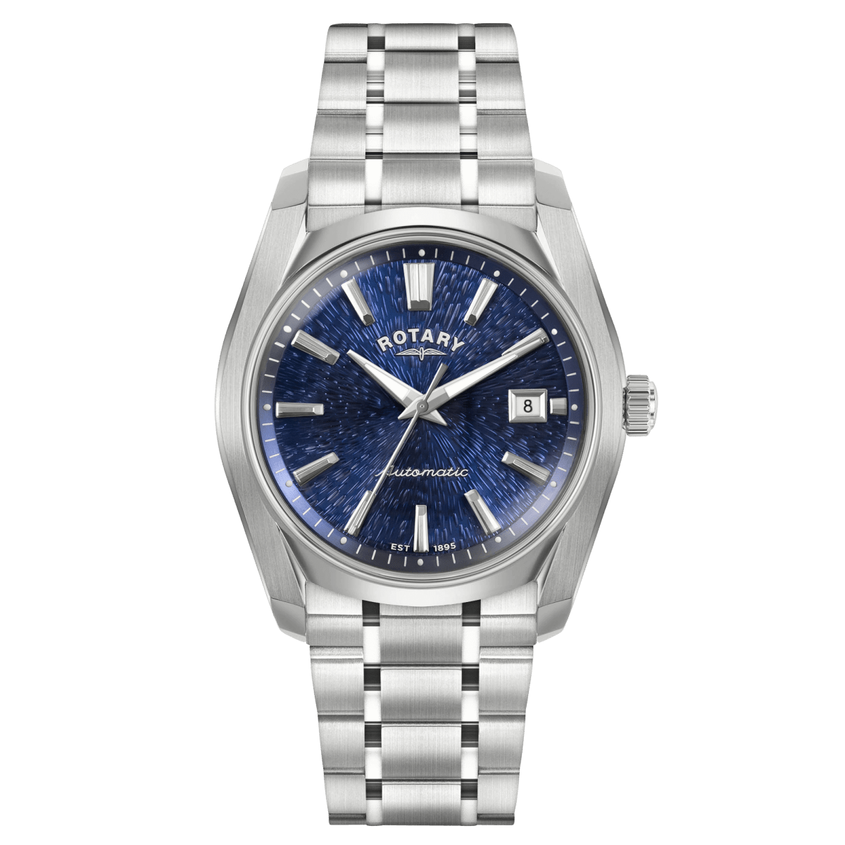 Rotary Lumen Blue Dial and Steel Bracelet 40mm Men's Watch | RGB10011/05 | TIME Watches