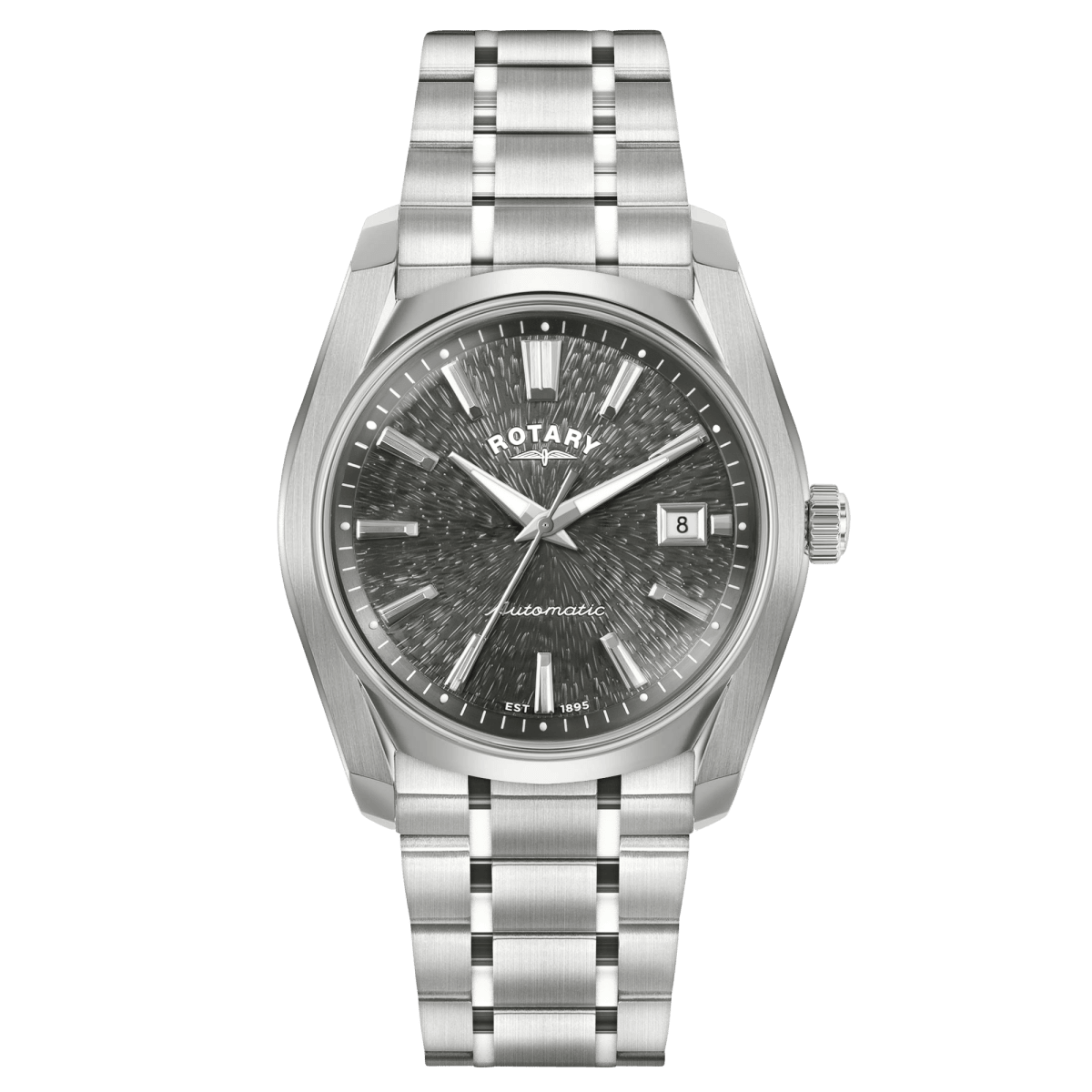 Rotary Lumen Grey Dial and Steel Bracelet 40mm Men's Watch | RGB10011/74 | TIME Watches