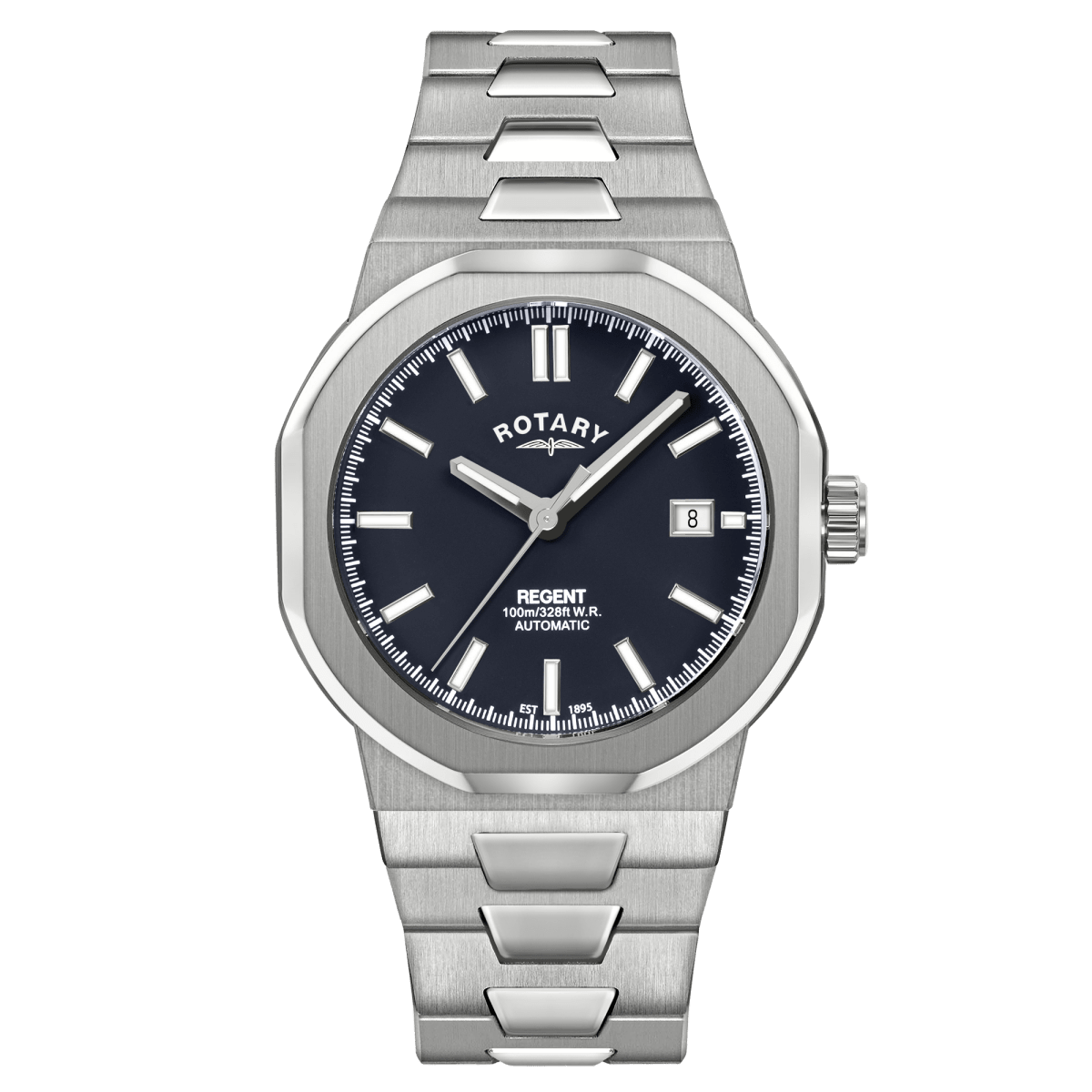 Rotary Regent Blue Dial and Steel Bracelet 40mm Men's Watch | GB05410/05 | TIME Watches