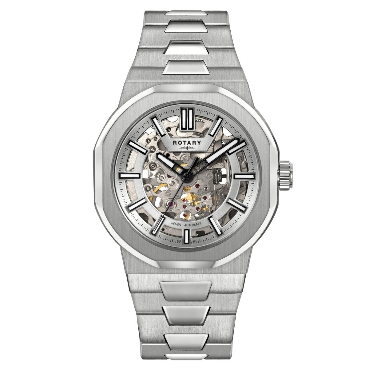 Rotary Regent Silver Dial and Steel Bracelet 40mm Men's Watch | GB05495/06 | TIME Watches