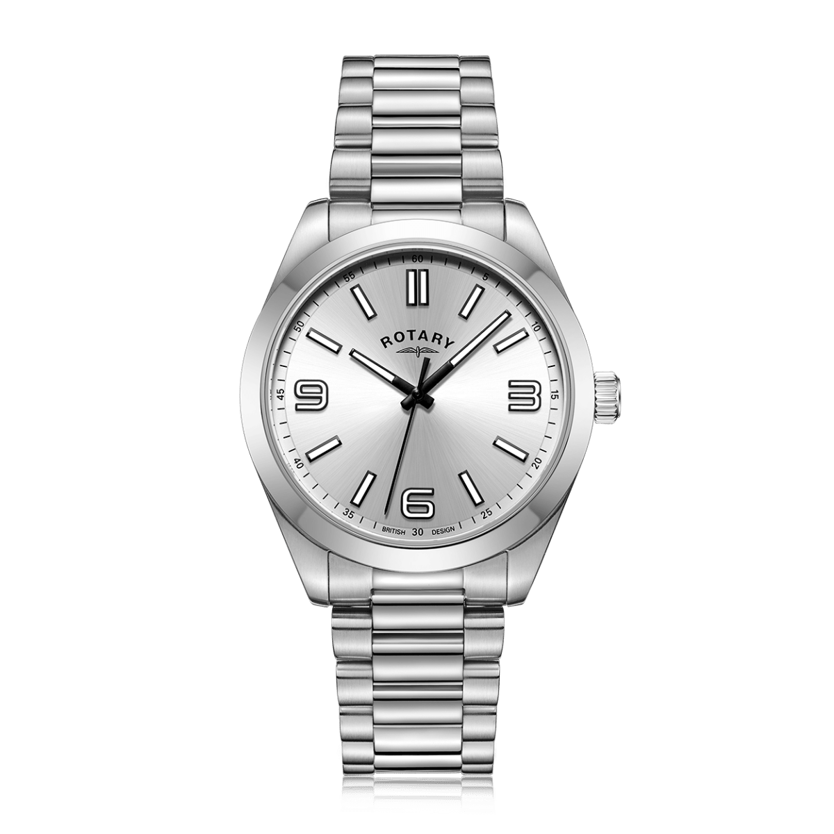 Rotary Sport White Dial and White Steel Bracelet 40mm Men's Watch | GB05770/62 | TIME Watches