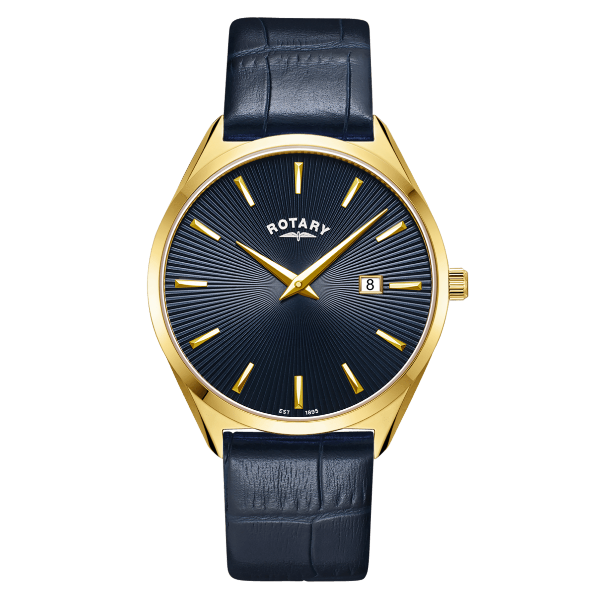 Rotary Ultra Slim Blue Dial and Blue Leather 38mm Men's Watch | GS08013/05 | TIME Watches