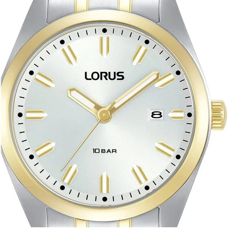 Lorus Two-Tone Stainless Steel White Dial Men's Watch | RH978PX9