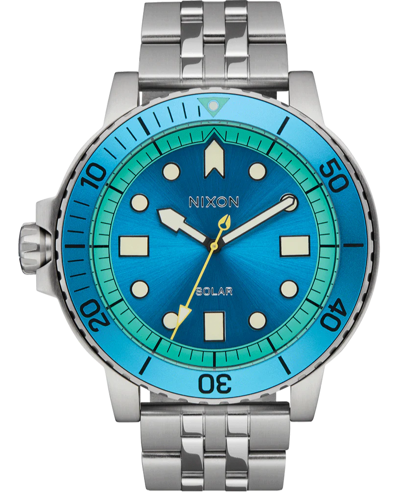 NIXON Stinger 44 Stainless Steel Byron Blue Green Unisex Dive Watch | A14025308-00