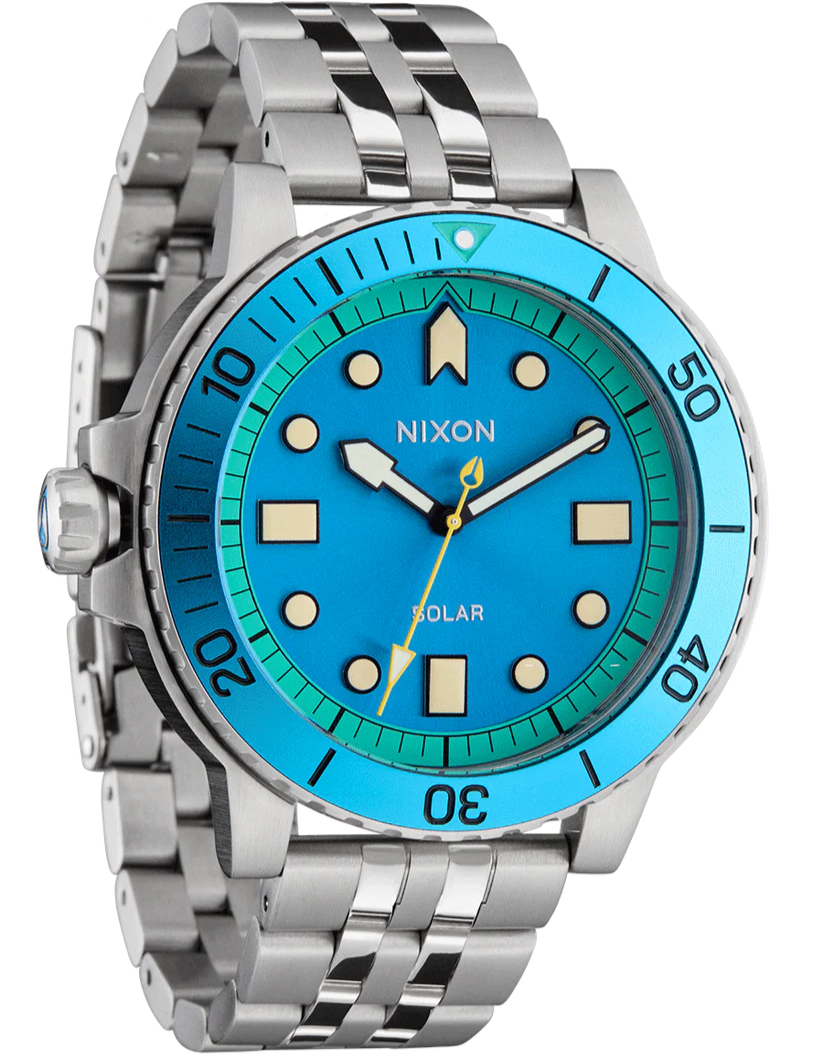 NIXON Stinger 44 Stainless Steel Byron Blue Green Unisex Dive Watch | A14025308-00