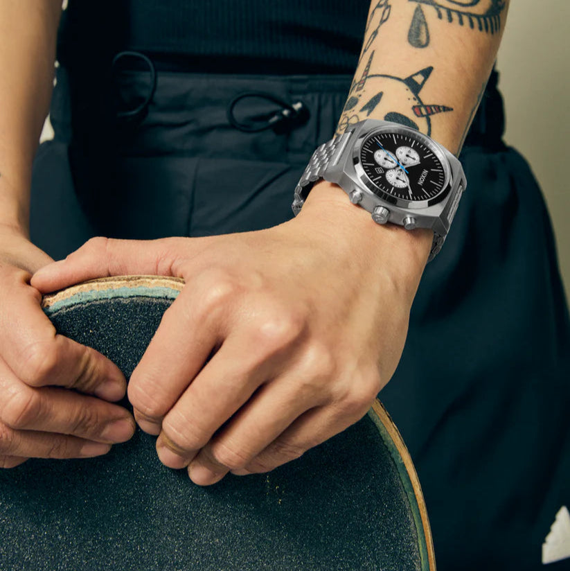 NIXON Chrono Black Chrome Unisex Watch | A9725266-00