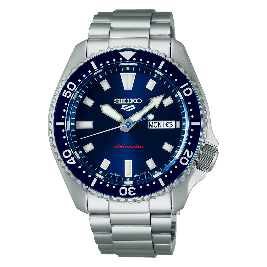 Seiko 5 Sport Blue & Silver Stainless Steel 39mm Men's Watch | SRPL83K1 | TIME Watches