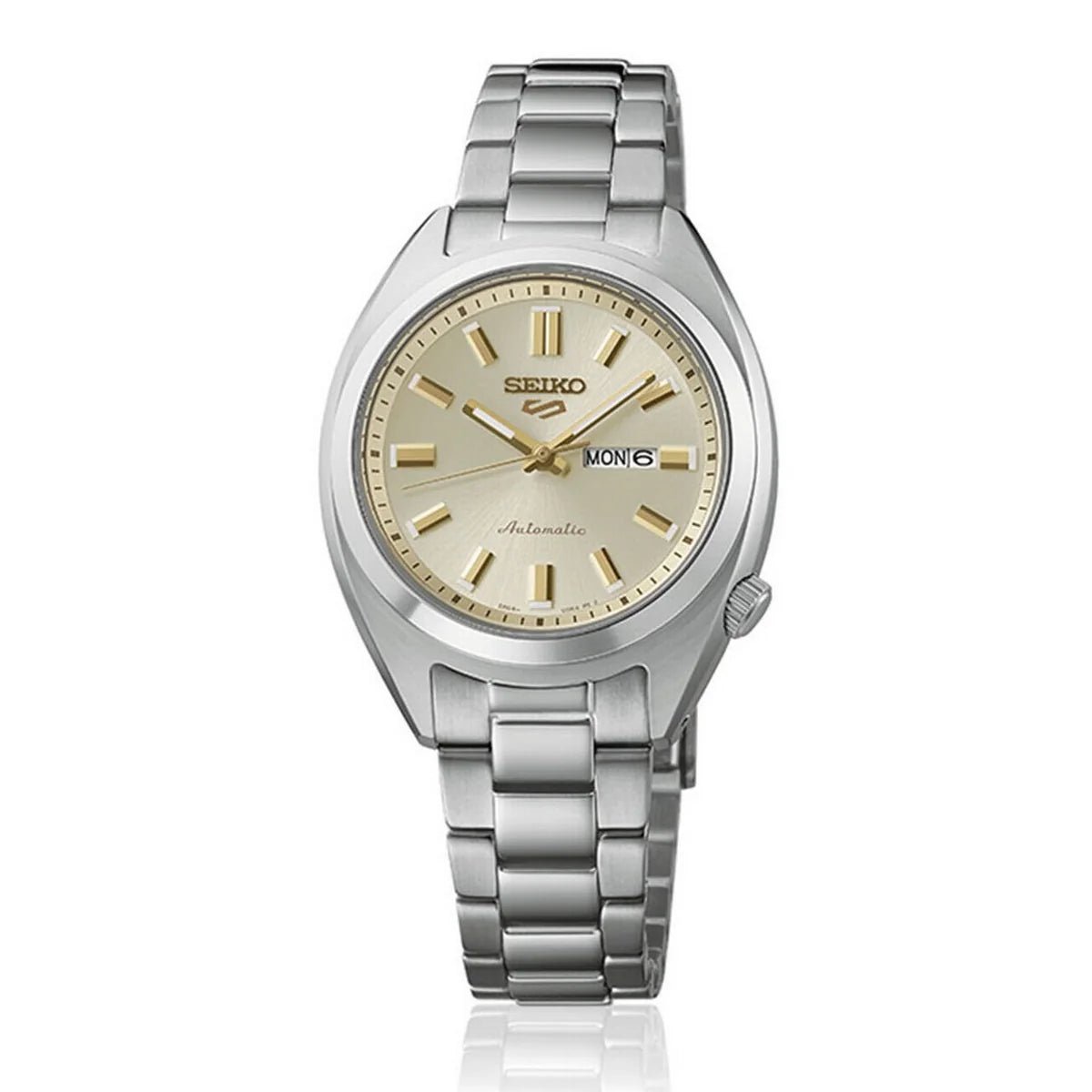 Seiko 5 Sport Champagne & Silver Stainless Steel 39mm Women's Watch | SRE023K1 | TIME Watches