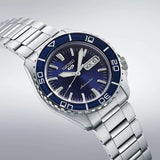 Seiko 5 Sports Bluetone Redux Stainless Steel Men's Watch | SRPK97K1 | Time Watch Specialists