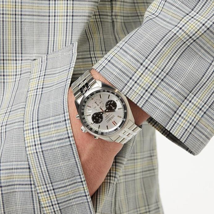 Seiko Chronograph White Dial Men's Watch | SSB425P1 | Time Watch Specialists