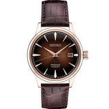 Seiko Presage Cocktail Time Brown Leather Strap Men's Dress Watch | SRPB46J1 | Time Watch Specialists