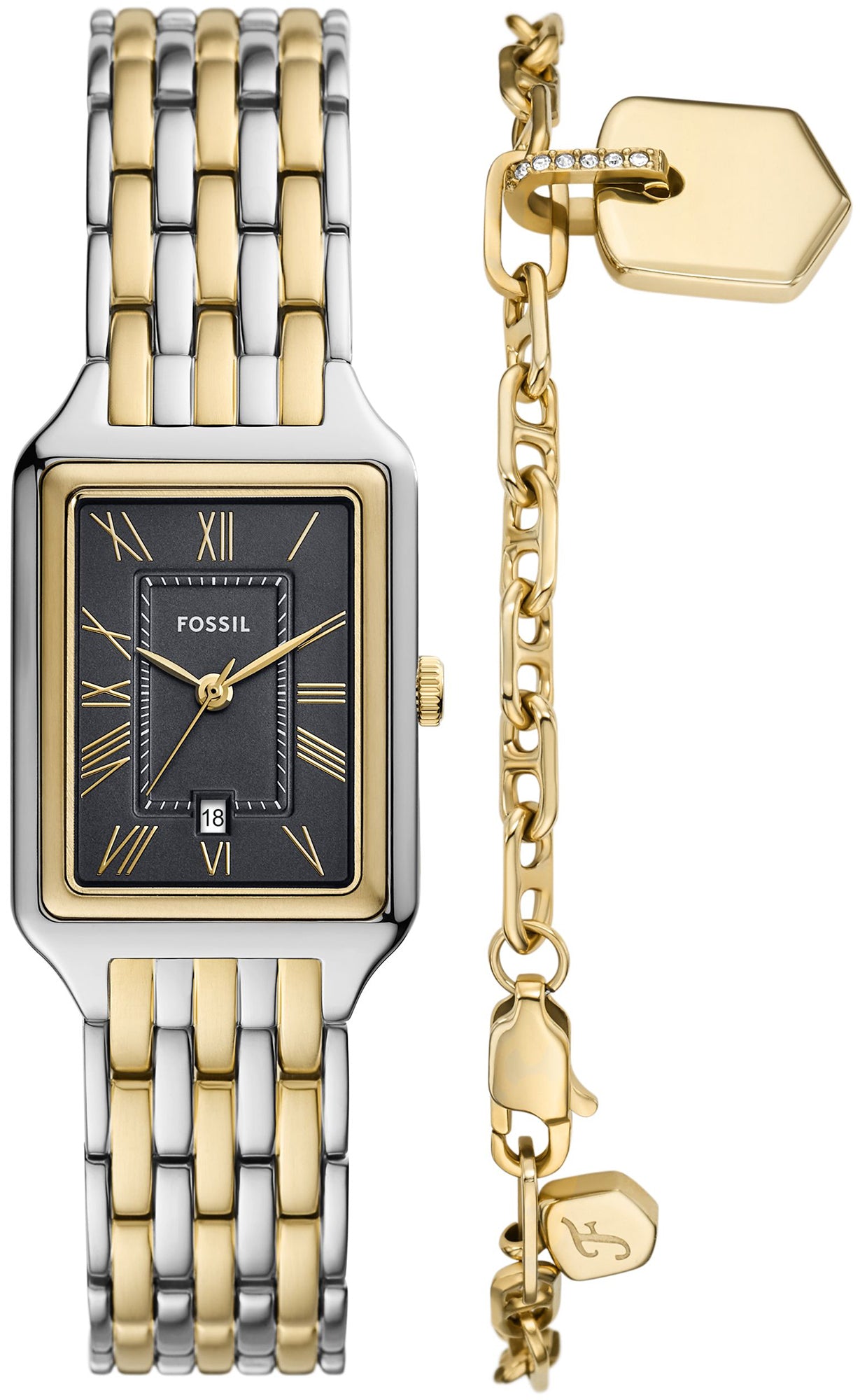 Fossil Grey Dual-Tone Stainless Steel Watch & Bracelet Set | ES5376SET