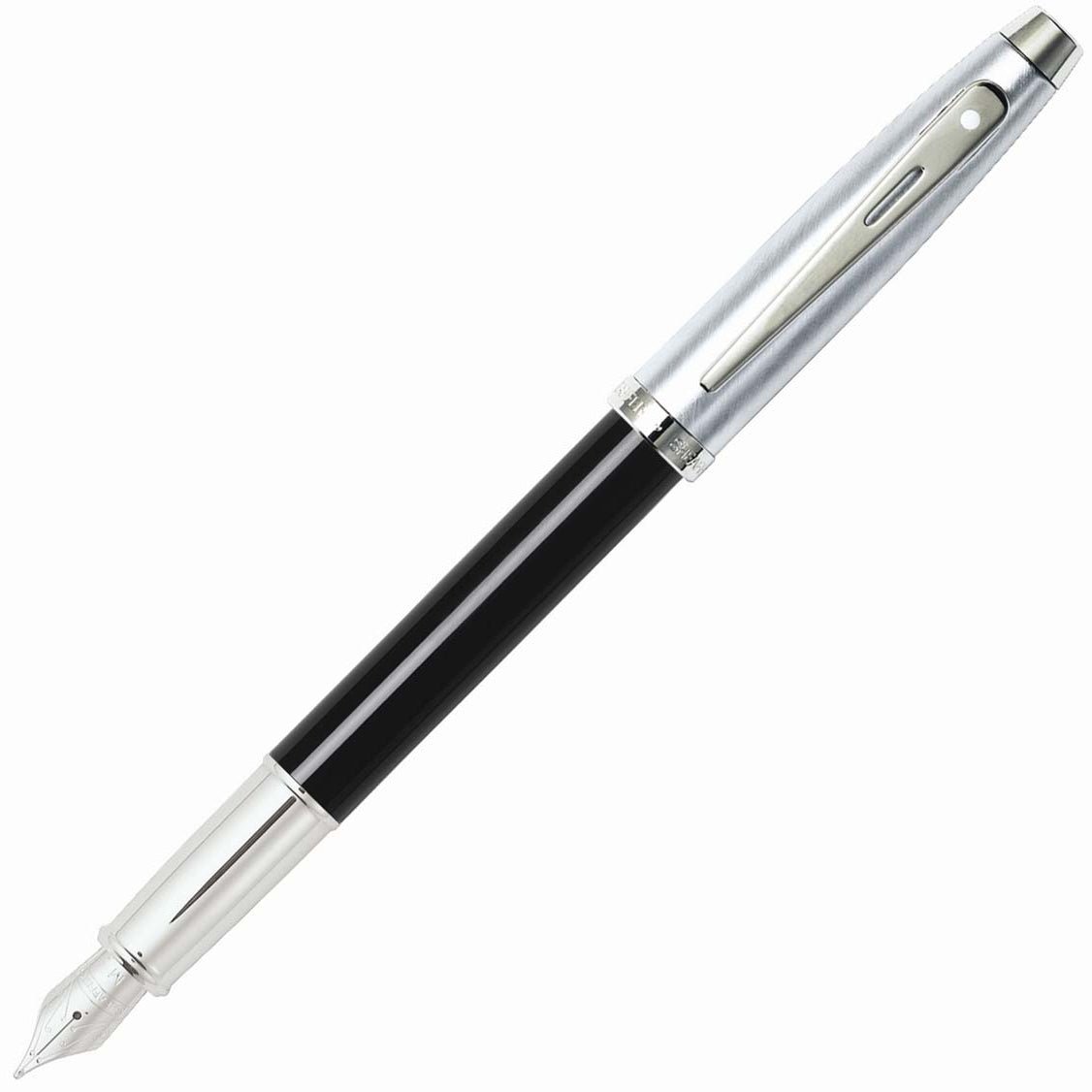 Sheaffer 100 Series Black Chrome Fountain Pen | E0931353 - 30 | TIME Watches