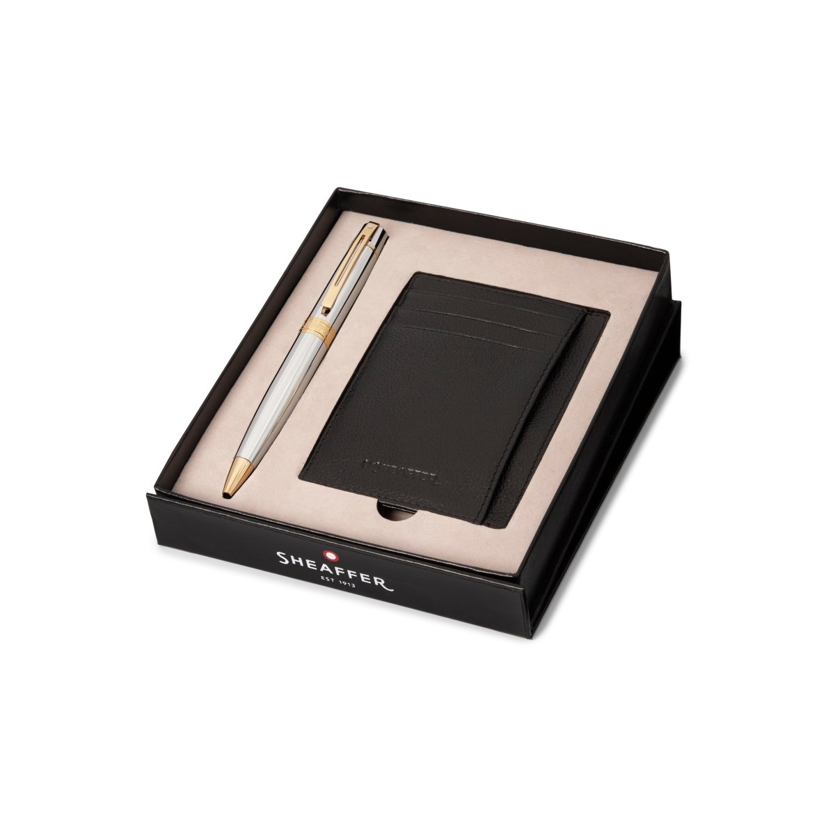 Sheaffer 300 Series Bright Chrome Ballpoint Pen Gift Set | G2934251 - 2 | TIME Watches