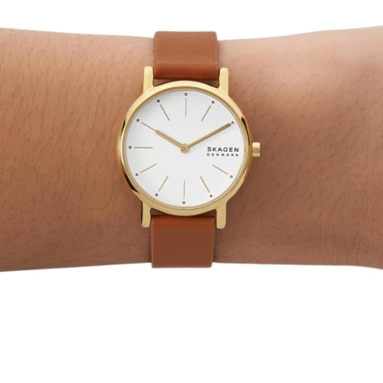 Skagen Signatur Lille Women's Leather Watch | SKW3121 | Time Watch Specialists