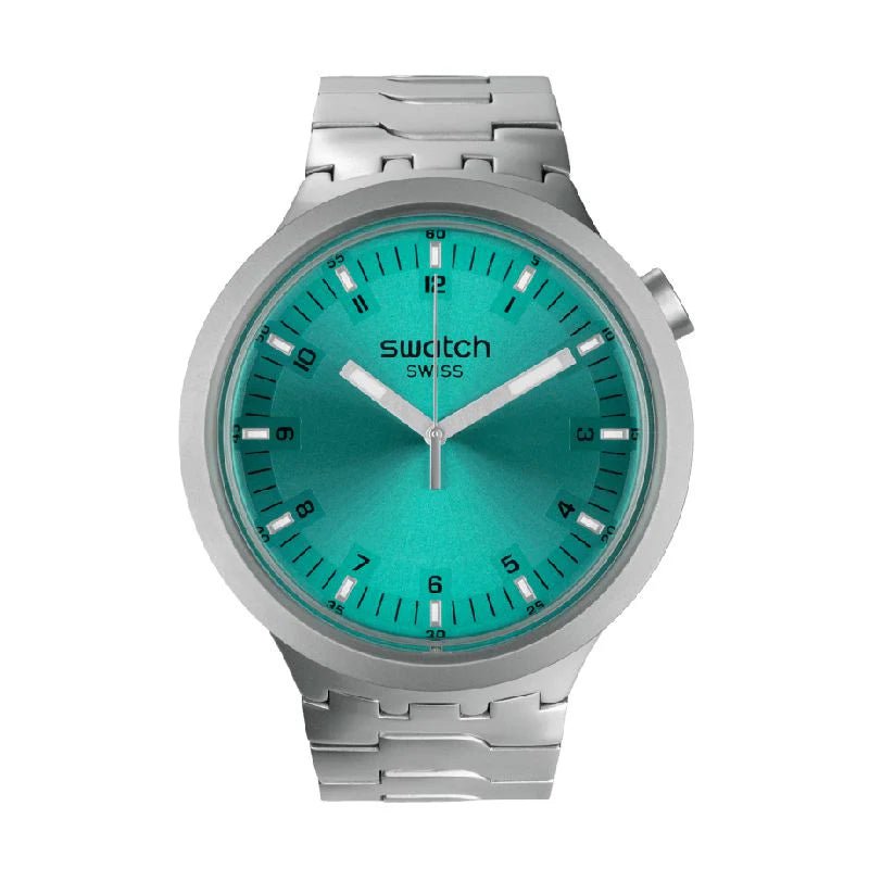 Swatch BIG BOLD IRONY AQUA SHIMMER Unisex Watch | SB07S100G | Time Watch Specialists