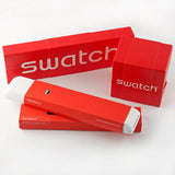 Swatch Cobblestone Street Black Dial Black Strap Unisex Watch | SO29A101