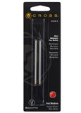 CROSS Mini Ballpoint Pen Refill - Red - Medium - Dual Pack | 8518-5