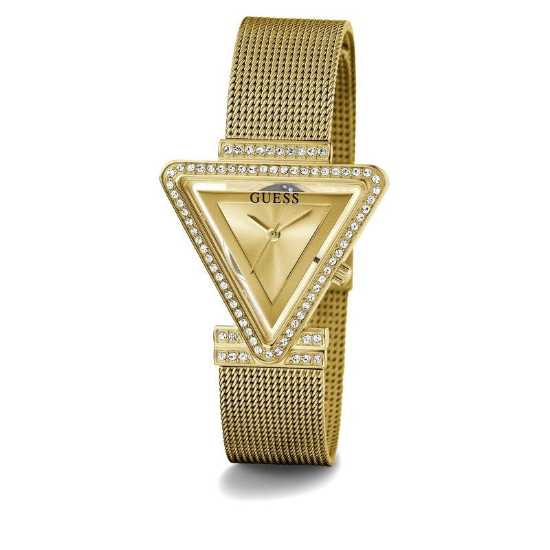 Guess Gold Tone Triangle Women's Watch | GW0508L2