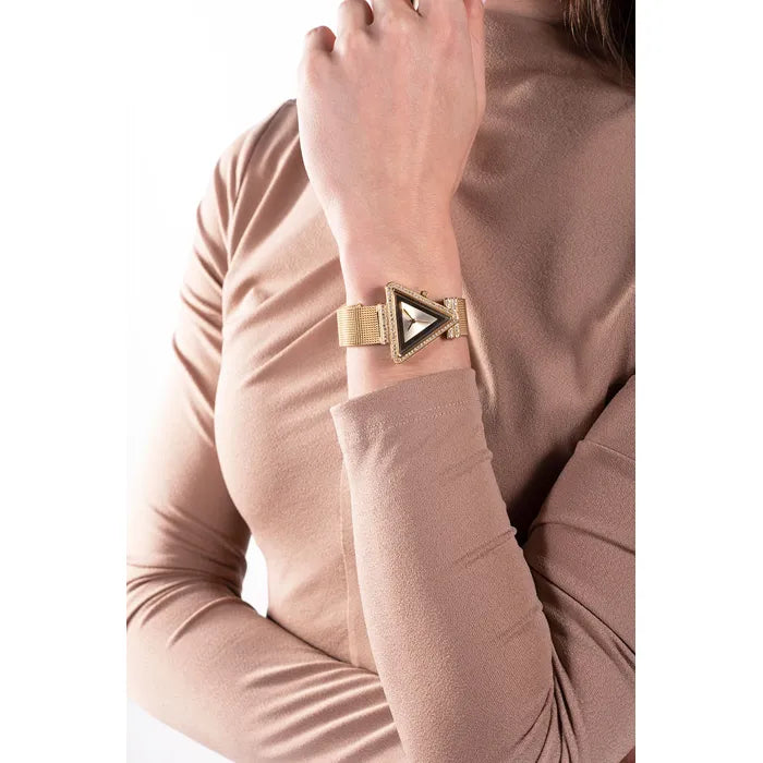 Guess Gold Tone Triangle Women's Watch | GW0508L2