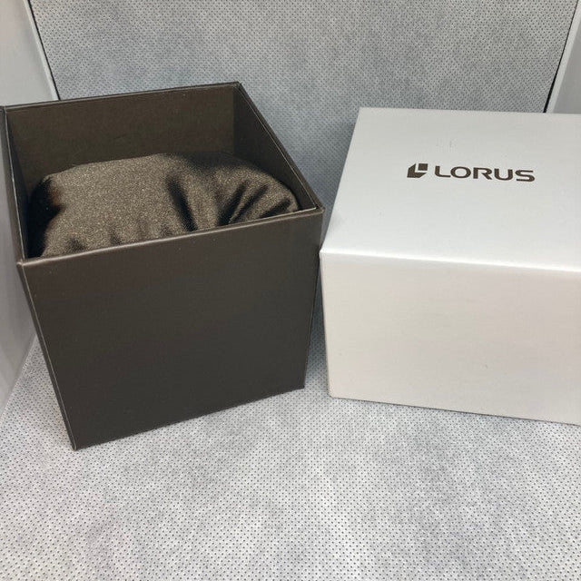 Lorus White Sunray Dial Black Leather Strap Woman's Watch | RY518AX9