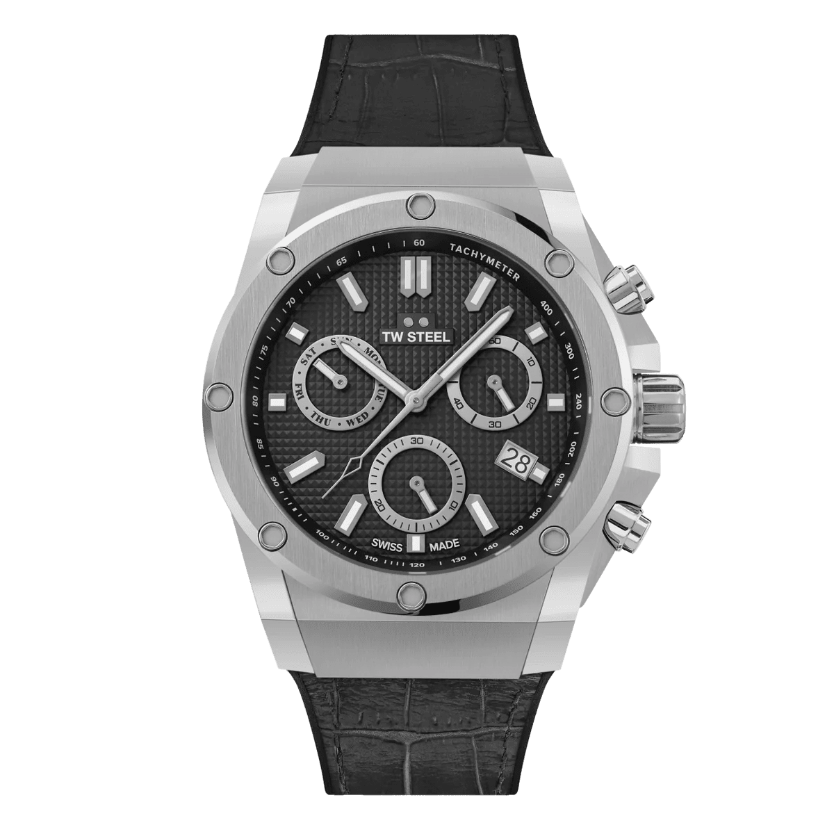 TW Steel Ace Genesis Black Dial and Black Leather Strap 44mm Limited Edition Men's Watch | ACE143 | TIME Watches