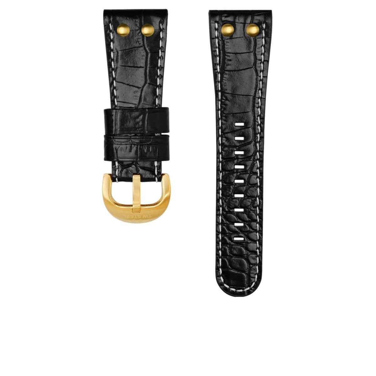 TW Steel Black Leather Strap | Fits 42mm Case | 30mm Lug Width | TWB89 | TIME Watches