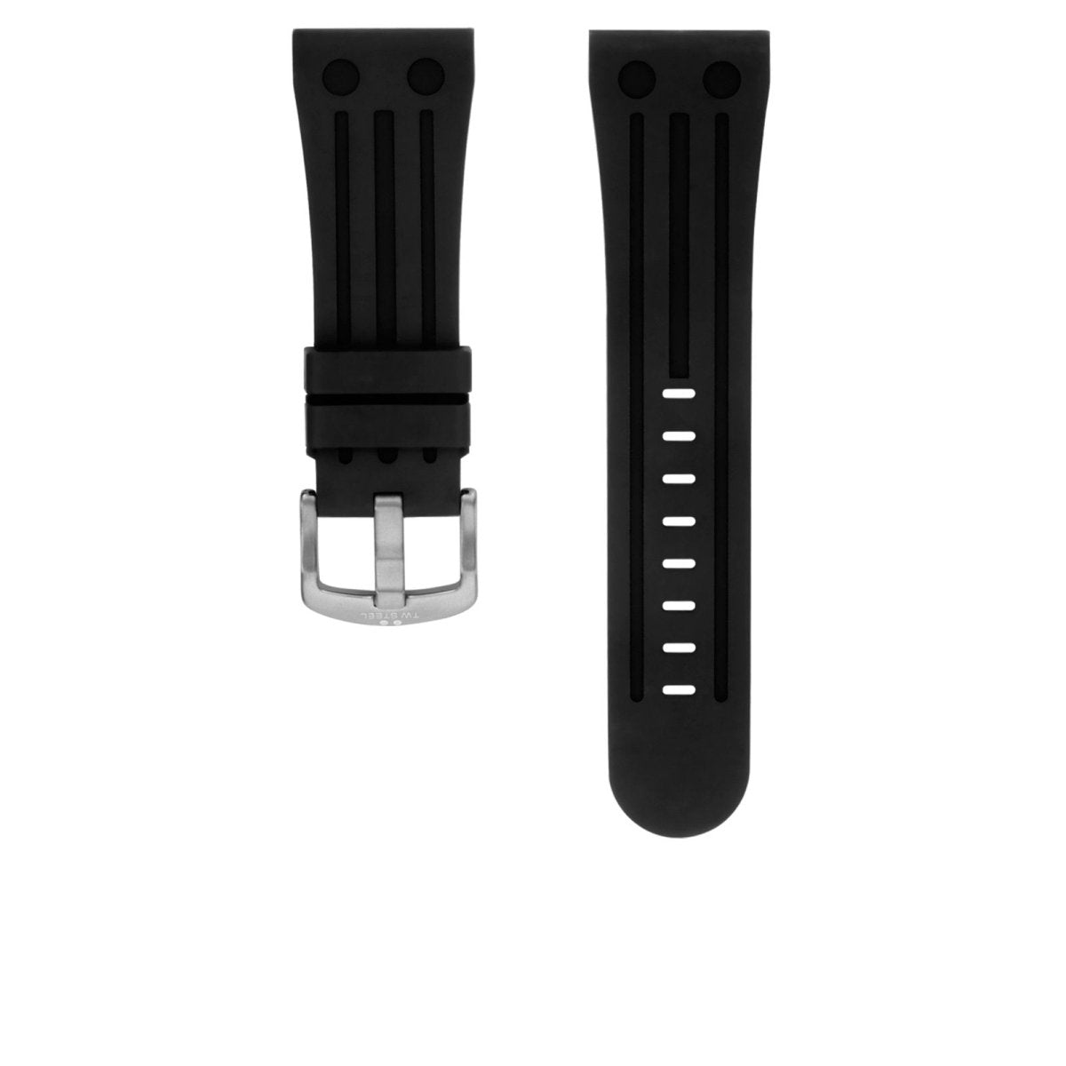 TW Steel Black Rubber Strap | Fits 42mm Case | 30mm Lug Width | TWB97 | TIME Watches