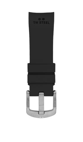 TW Steel Black Rubber Strap | Fits 48mm Case | 24mm Lug Width | TWB100 | TIME Watches