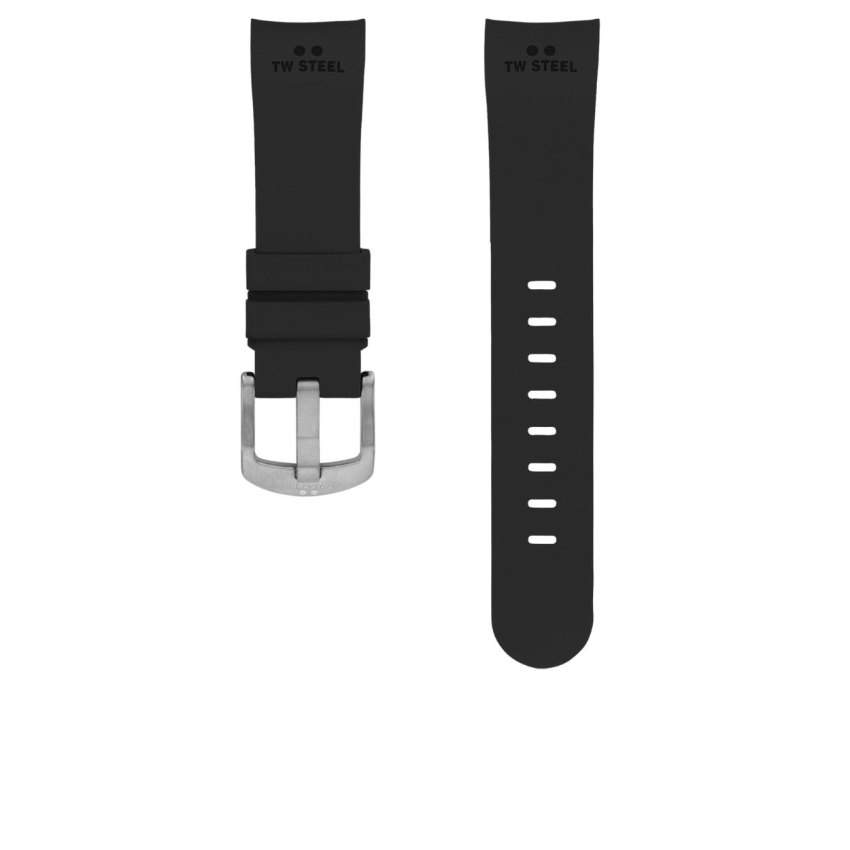TW Steel Black Rubber Strap | Fits 48mm Case | 24mm Lug Width | TWB100 | TIME Watches