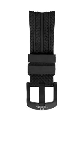 TW Steel Black Silicon Strap | Fits 45mm Case | 22mm Lug Width | TWB92 | TIME Watches