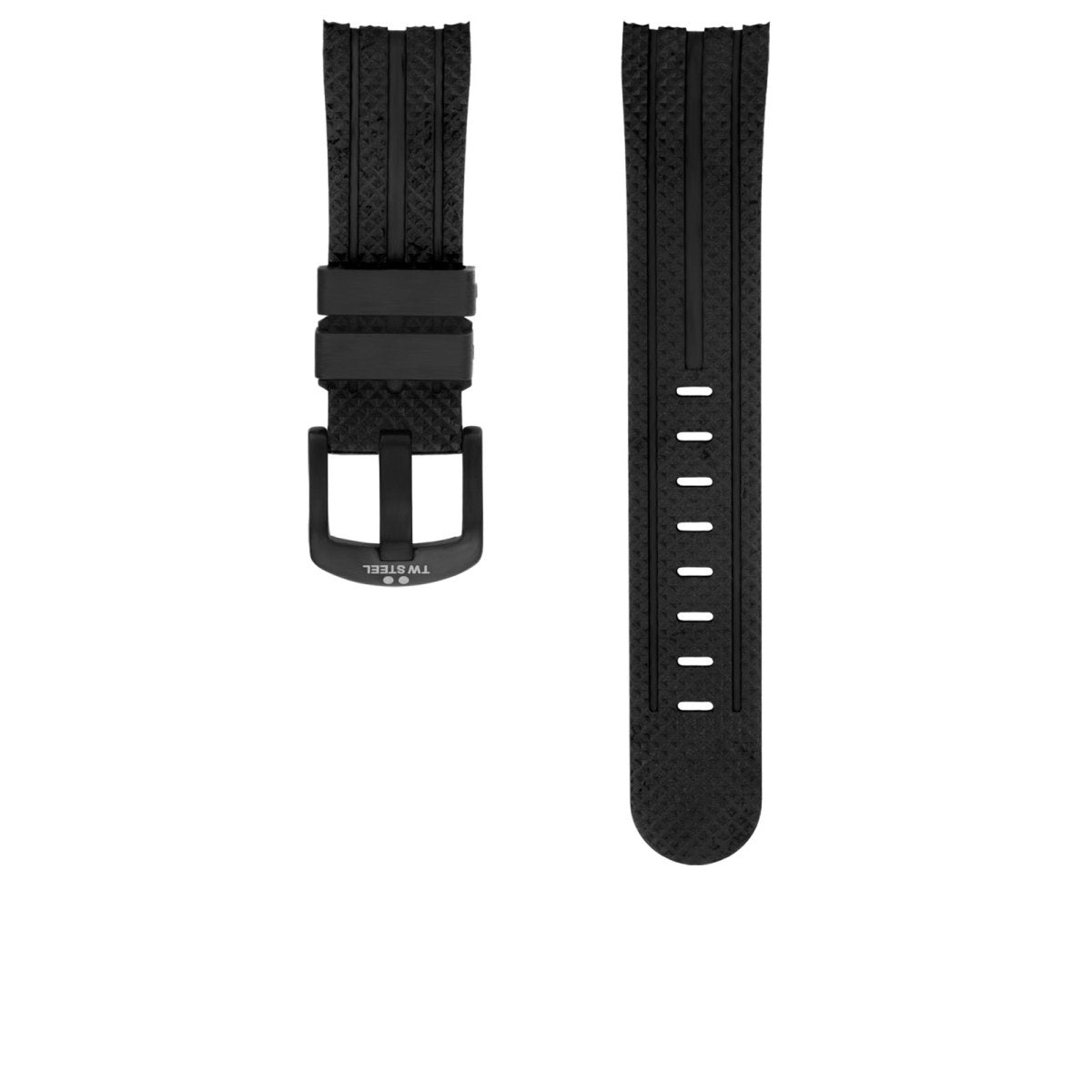 TW Steel Black Silicon Strap | Fits 45mm Case | 22mm Lug Width | TWB92 | TIME Watches