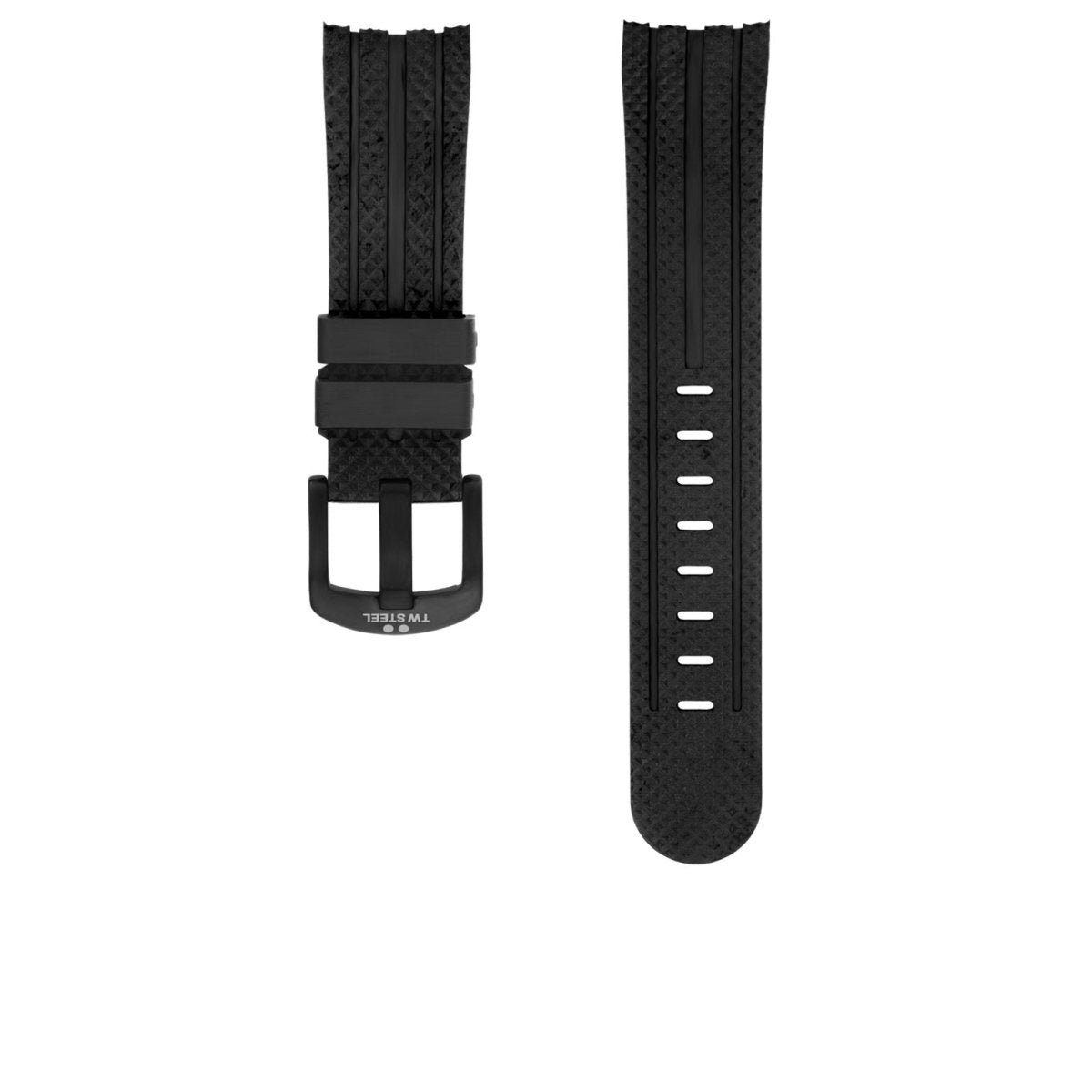 TW Steel Black Silicon Strap | Fits 48mm Case | 24mm Lug Width | TWB93 | TIME Watches