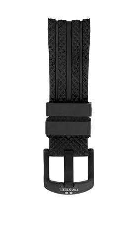 TW Steel Black Silicon Strap | Fits 48mm Case | 24mm Lug Width | TWB93 | TIME Watches