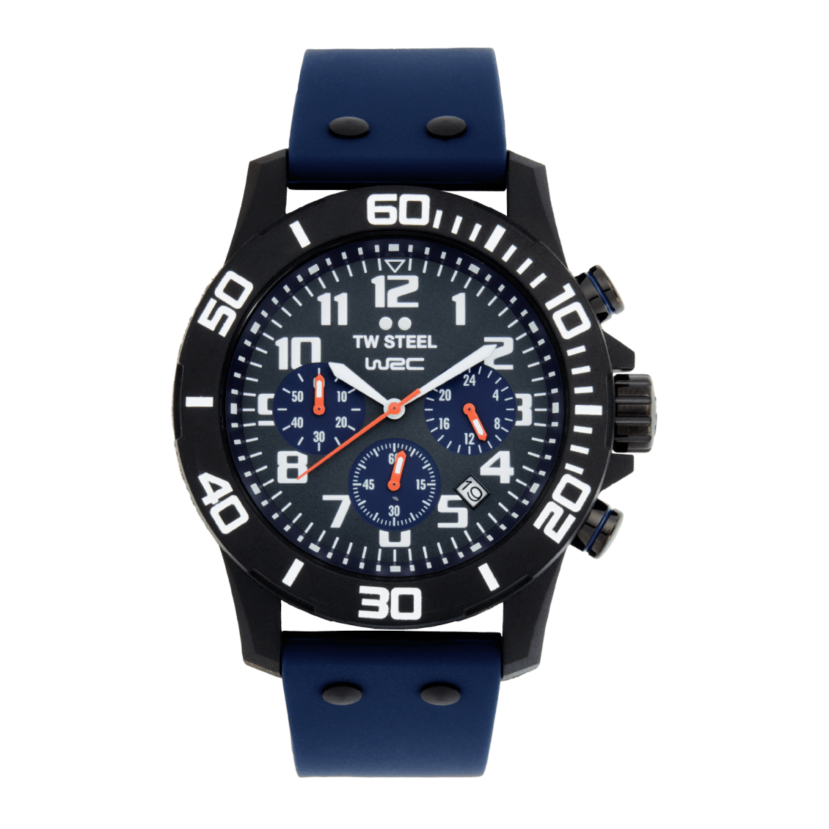 TW Steel Carbon Black Dial and Dark Blue Rubber Strap 44mm Men's Watch | CA5 | TIME Watches