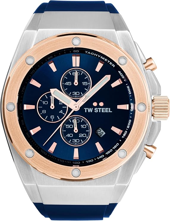 TW Steel Ceo Tech Blue Dial and Blue Rubber Strap 44mm Limited Edition Men's Watch | CE4105 | TIME Watches