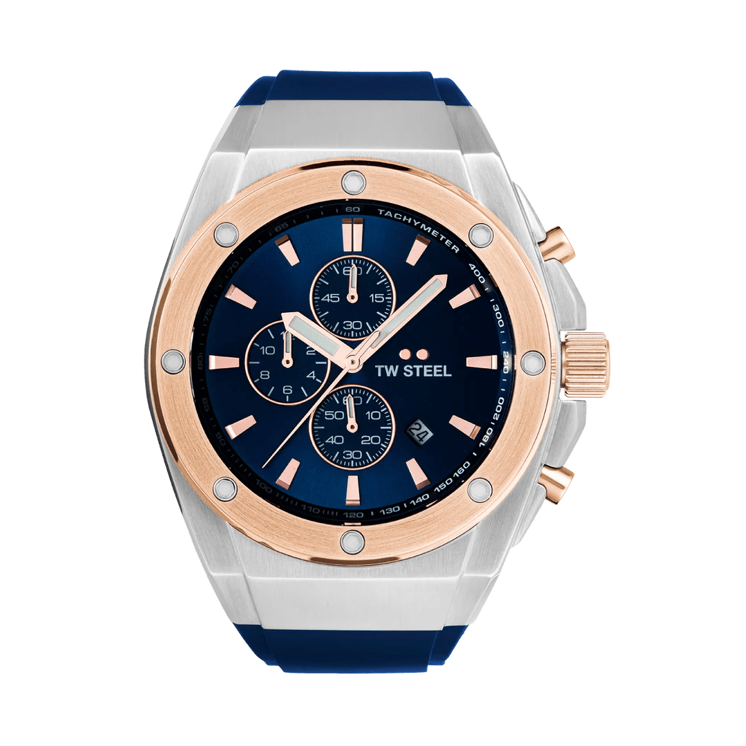 TW Steel Ceo Tech Blue Dial and Blue Rubber Strap 44mm Limited Edition Men's Watch | CE4105 | TIME Watches