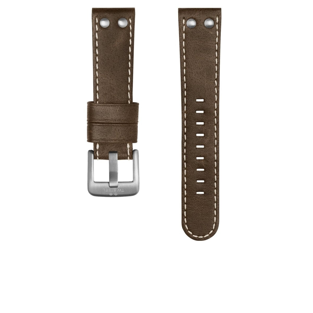 TW Steel Dark Brown Leather Strap | Fits 48mm Case | 24mm Lug Width | TWS32L | TIME Watches