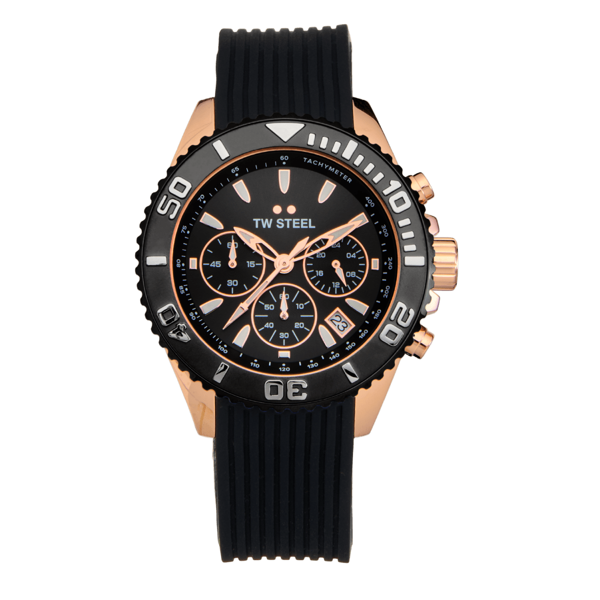 TW Steel Diver Vanceur Black Dial and Black Rubber Strap 42mm Men's Watch | VA3 | TIME Watches