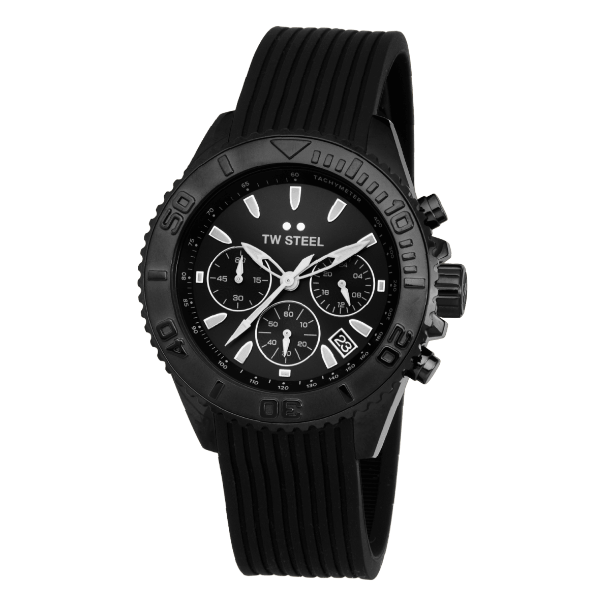 TW Steel Diver Vanceur Black Dial and Black Rubber Strap 42mm Men's Watch | VA4 | TIME Watches