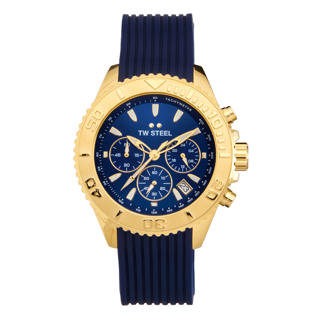 TW Steel Diver Vanceur Blue Dial and Dark Blue Rubber Strap 42mm Men's Watch | VA2 | TIME Watches