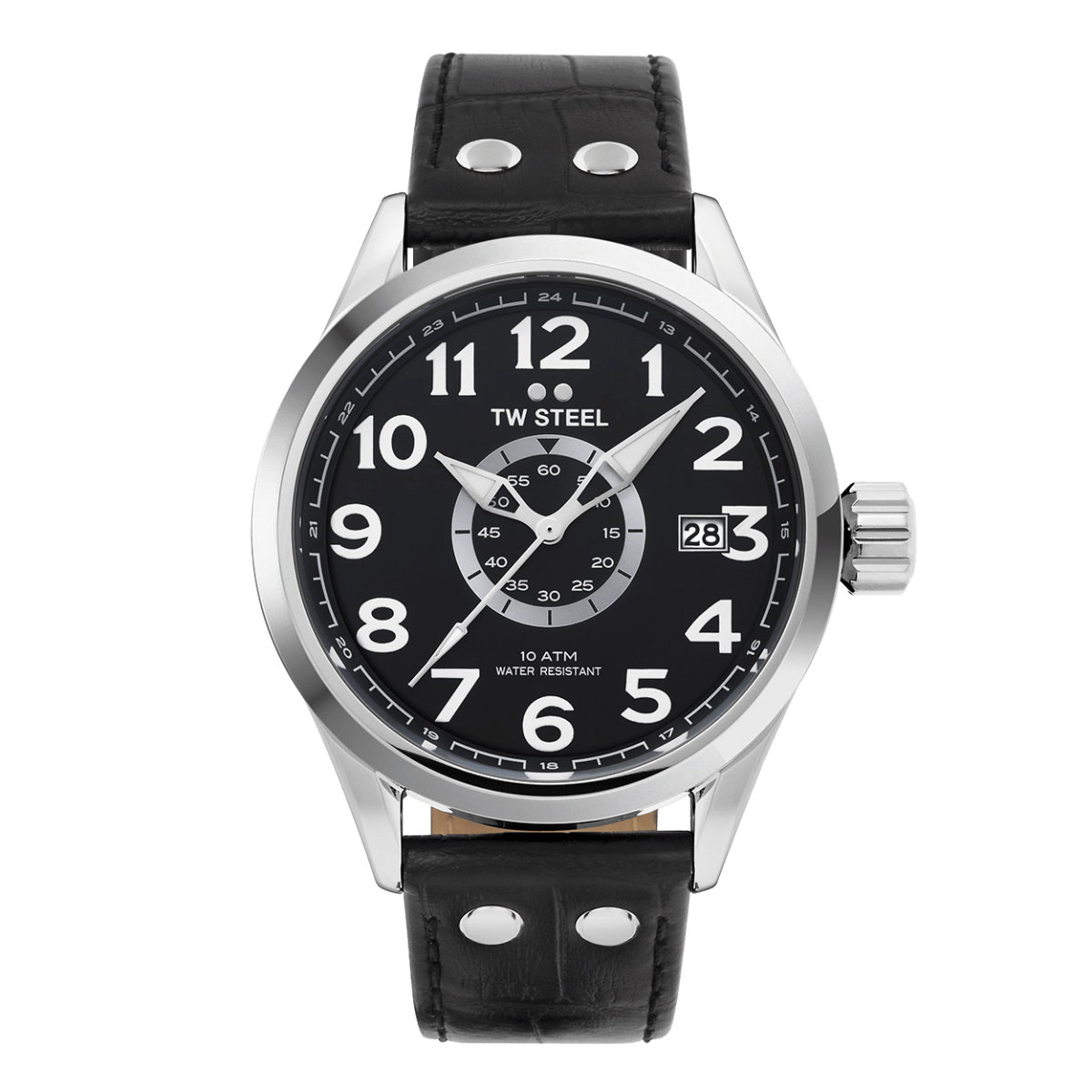 TW Steel E - commerce Black Dial and Black Leather Strap 45mm Men's Watch | VS51 | TIME Watches