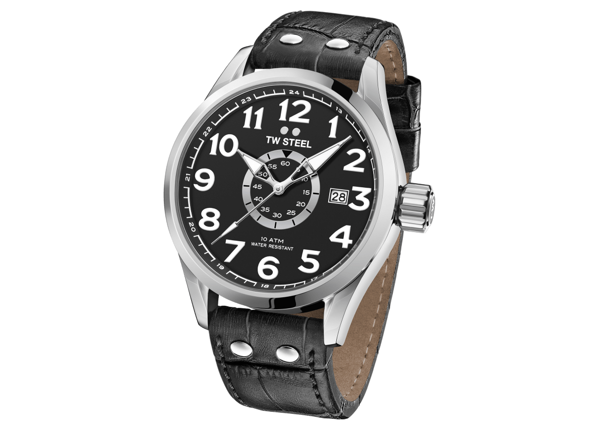 TW Steel E - commerce Black Dial and Black Leather Strap 45mm Men's Watch | VS51 | TIME Watches
