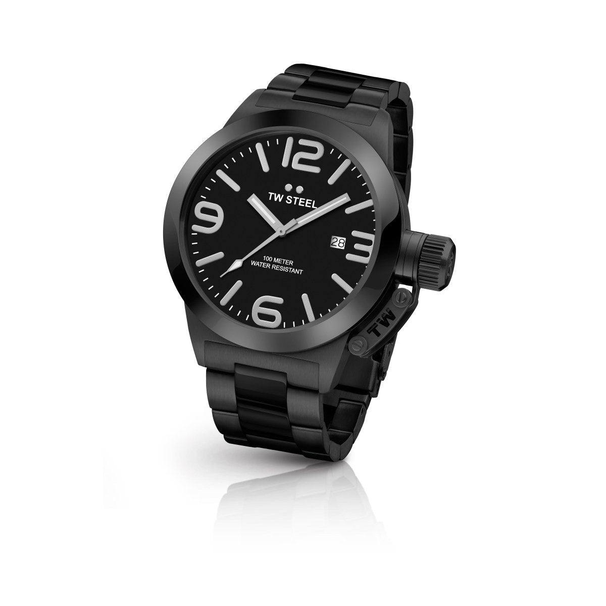 TW Steel E - commerce Black Dial and Black Steel Bracelet Strap 45mm Men's Watch | CB211 | TIME Watches