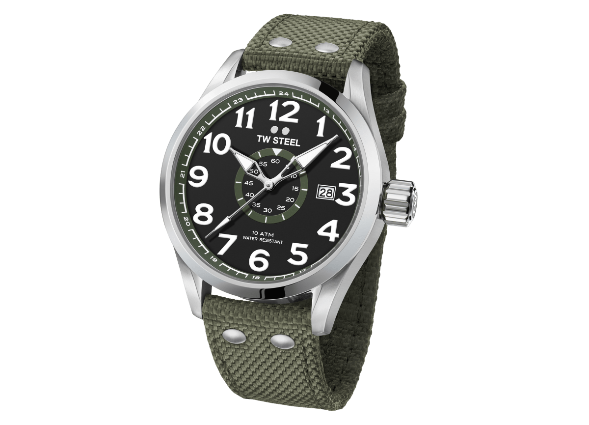 TW Steel E - commerce Black Dial and Green Nylon Strap 45mm Men's Watch | VS21 | TIME Watches
