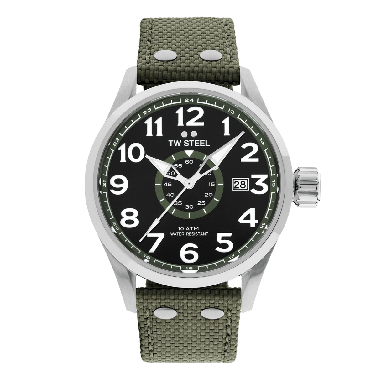 TW Steel E - commerce Black Dial and Green Nylon Strap 45mm Men's Watch | VS21 | TIME Watches