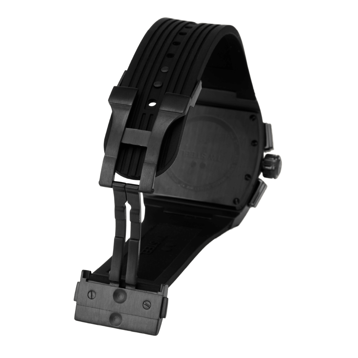 TW Steel Tonneau Black Dial and Black Rubber Strap 42mm Men's Watch | TO4 | TIME Watches