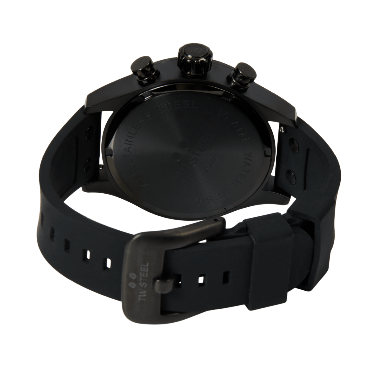 TW Steel Volante Black Dial and Black Rubber Strap 45mm Men's Watch | VS122 | TIME Watches