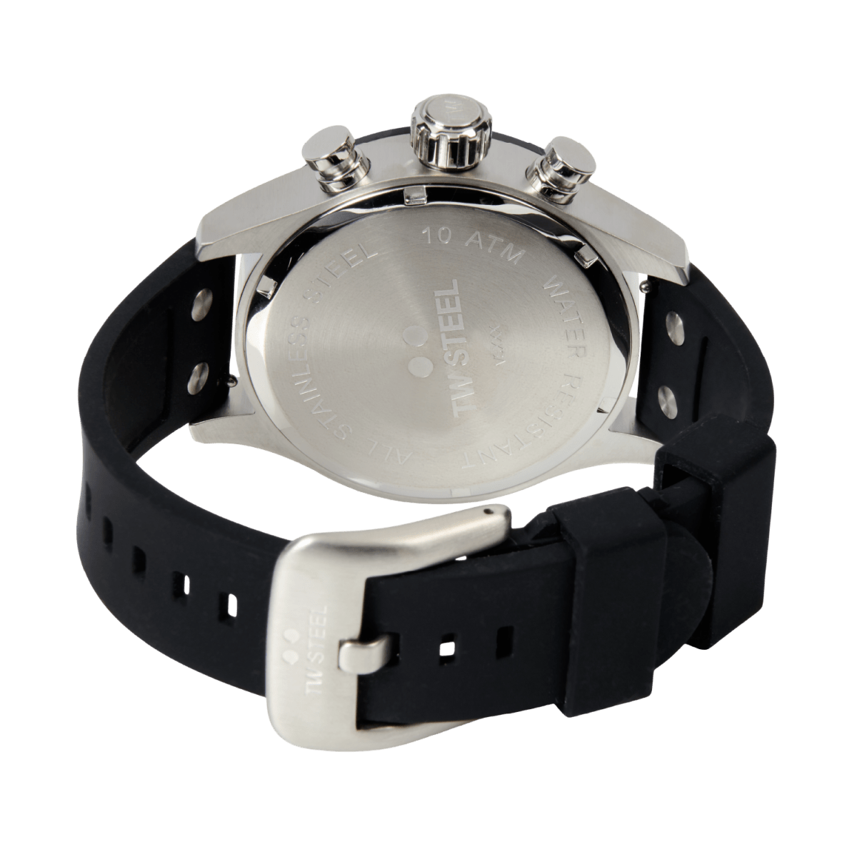 TW Steel Volante Black Dial and Black Rubber Strap 45mm Men's Watch | VS123 | TIME Watches