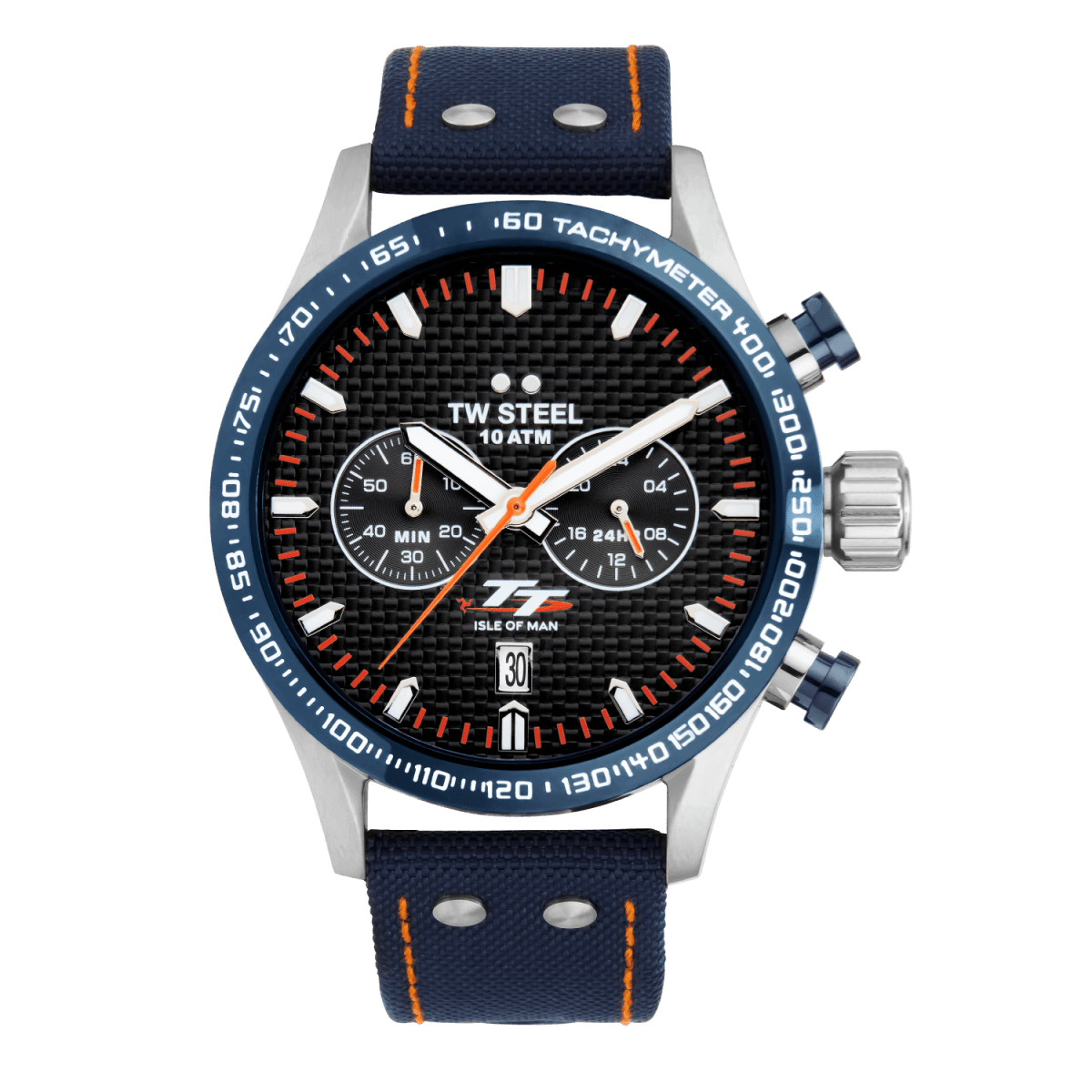 TW Steel Volante Black Dial and Blue Leather Strap 45mm Limited Edition Men's Watch | VS128 | TIME Watches